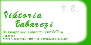 viktoria babarczi business card